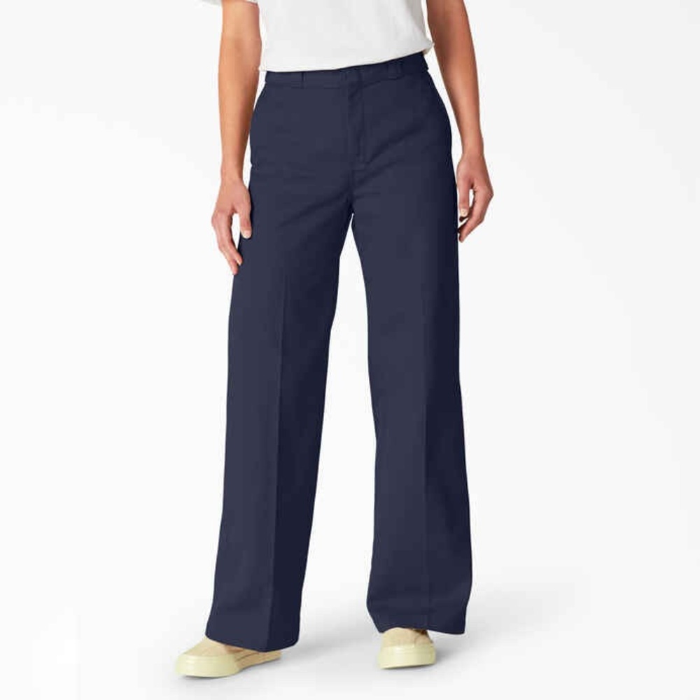 Women's Regular Fit Wide Leg Work Pants